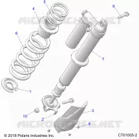 SUSPENSION, REAR MONTAJE DE DESCARGA