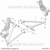 SUSPENSION, A-ARM AND PUNTAL MOUNTING
