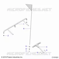 PARACHOQUES TRASERO, FLAG, AND PASS HANDLE