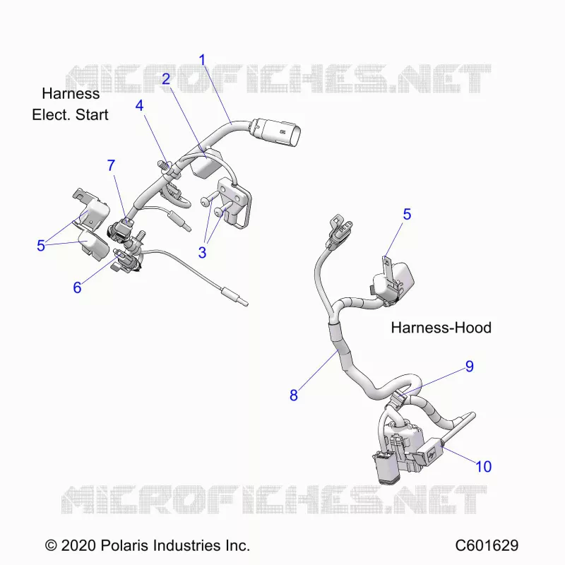 ELECTRICA, WIRE HARNESS, HOOD, ELEC. START