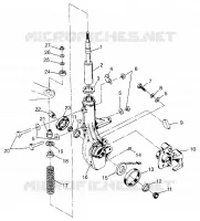 puntal delantero Magnum 4X4 W97AC42A, Swedish Magnum 4X4 S97AC42E and Norwegian (4940834083B002)