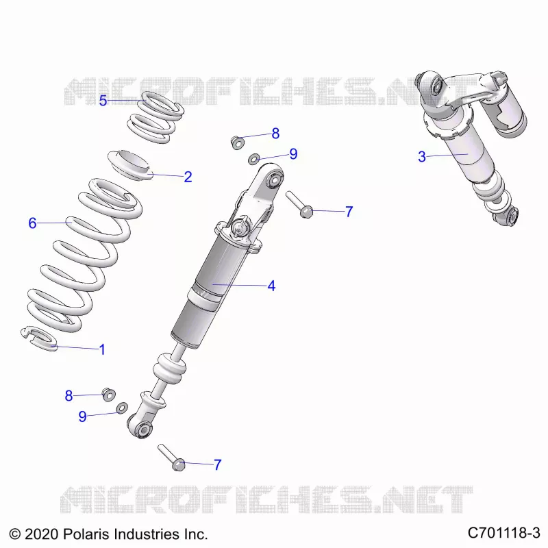 SUSPENSION, REAR MONTAJE DE DESCARGA