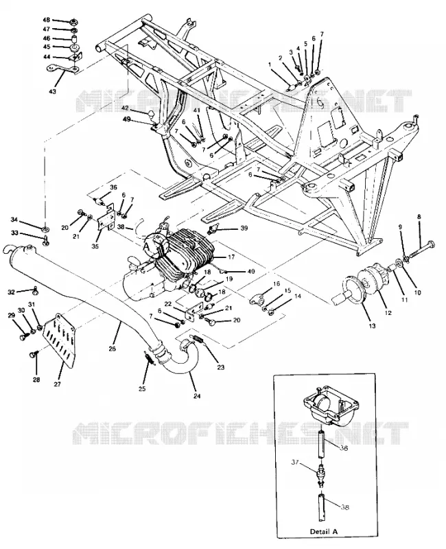 Los soportes de motor y Escape Trail Boss / W928527 (4922892289005A)