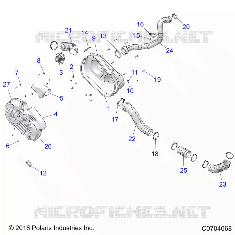 TREN, CLUTCH COVER AND DUCTING