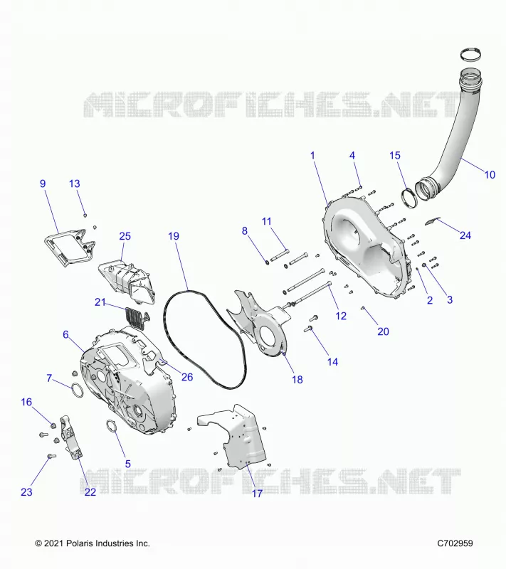 TREN, CLUTCH COVER AND DUCTING