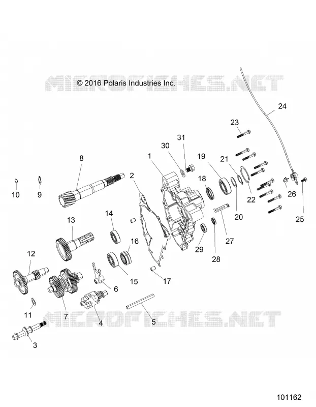 DRIVE TRAIN, PRINCIPAL GEARCASE