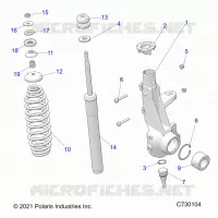 SUSPENSION, PUNTAL DELANTERO