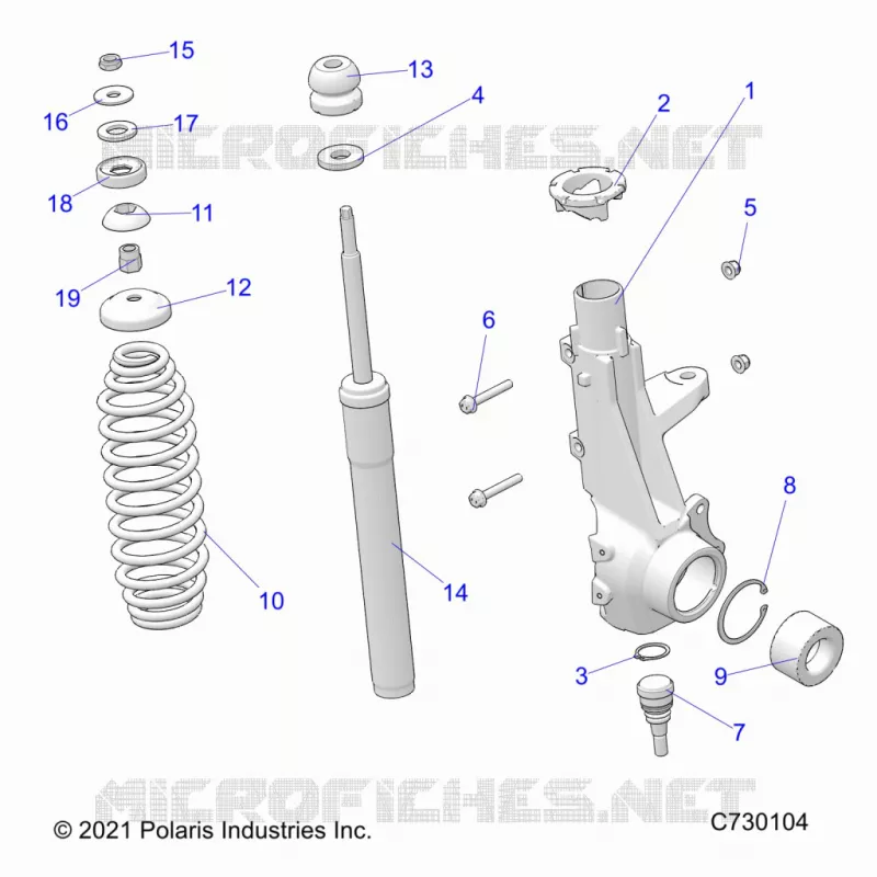 SUSPENSION, PUNTAL DELANTERO