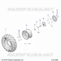 RUEDAS, FRONT TIRE AND BRAKE DISC