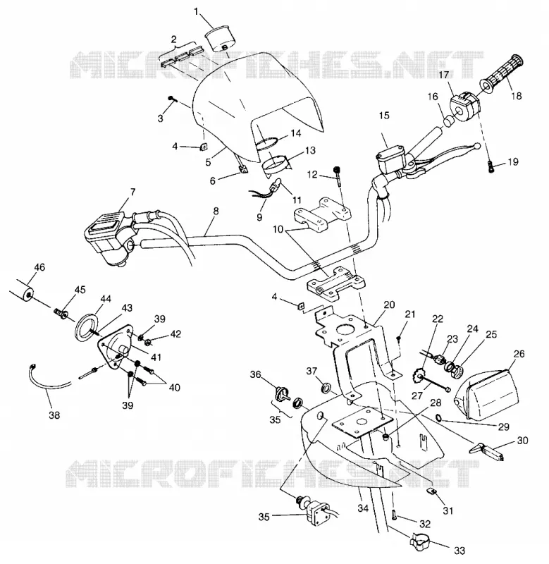 MANILLAR y la linterna POD XPLORER 400L W98CC38C (4945414541B011)