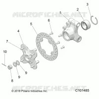 SUSPENSION TRASERA HUB AND BEARING CARRIER