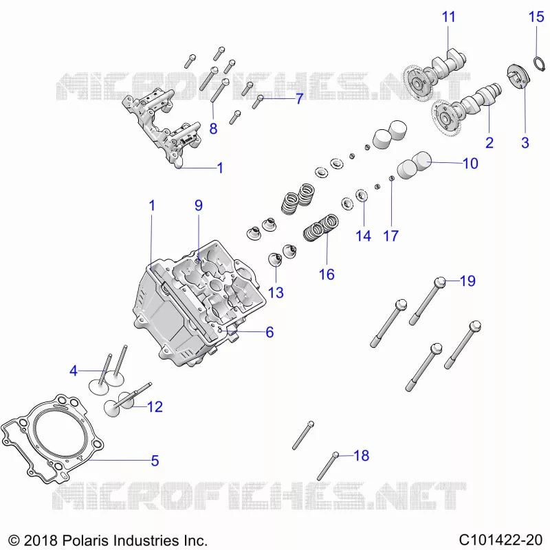 ENGINE, CULATA, CAMS AND VALVES