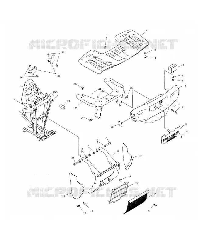 FRONT RACK AND PARACHOQUES DELANTERA