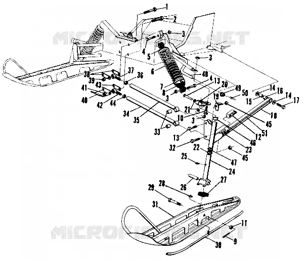 FRONT SUSPENSION AND SKI (TRAIL, 400, 600) (4910941094009A)