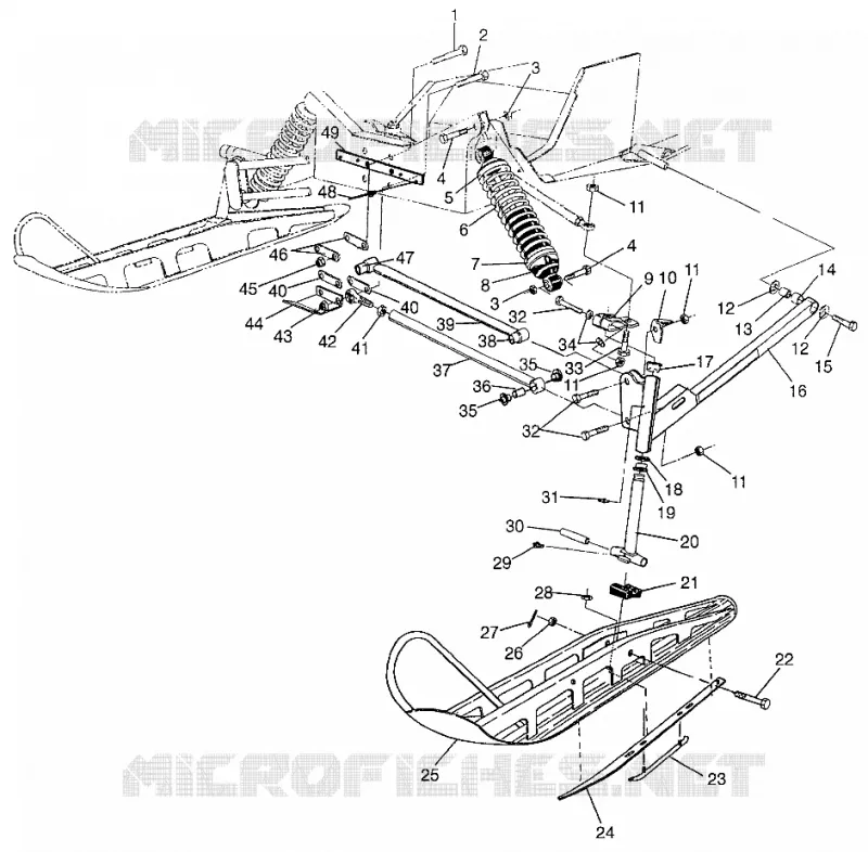 SUSPENSIÓN DELANTERA AND ESQUÍ WIDETRAK GT 0972061 AND EUROPEAN WIDETRAK GT E9720 (4938173817B001)