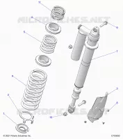 SUSPENSION, REAR MONTAJE DE DESCARGA
