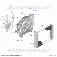ENGINE, SISTEMA DE REFRIGERACIÃ“N, RADIATOR, FAN &amp; OVERFLOW BOTTLE