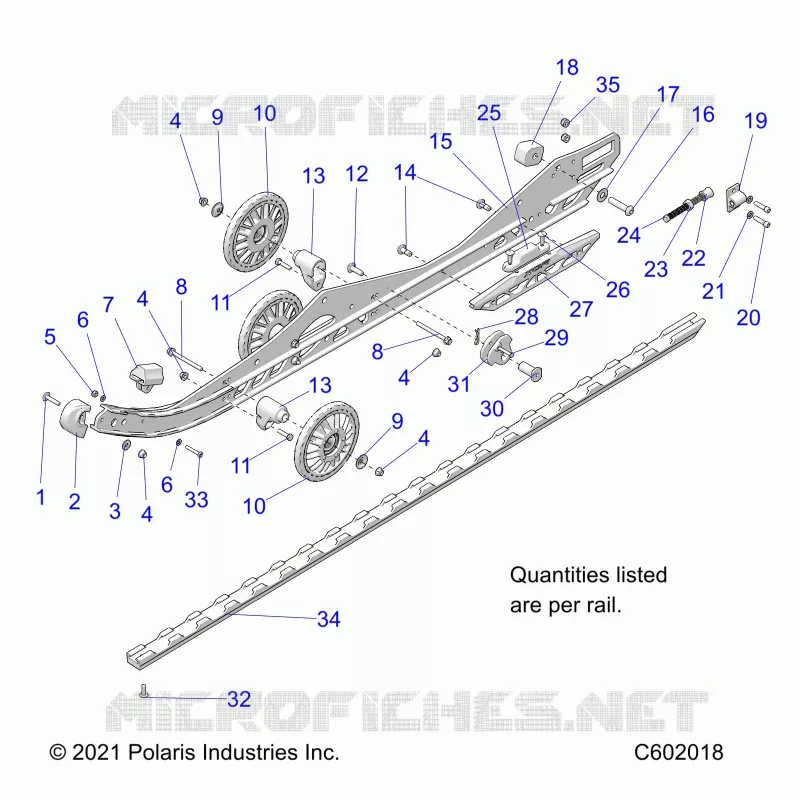 SUSPENSION, RAIL BEAM LH/RH