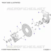 SUSPENSIÃ“N DELANTERA HUB, CARRIER, AND BRAKE DISC