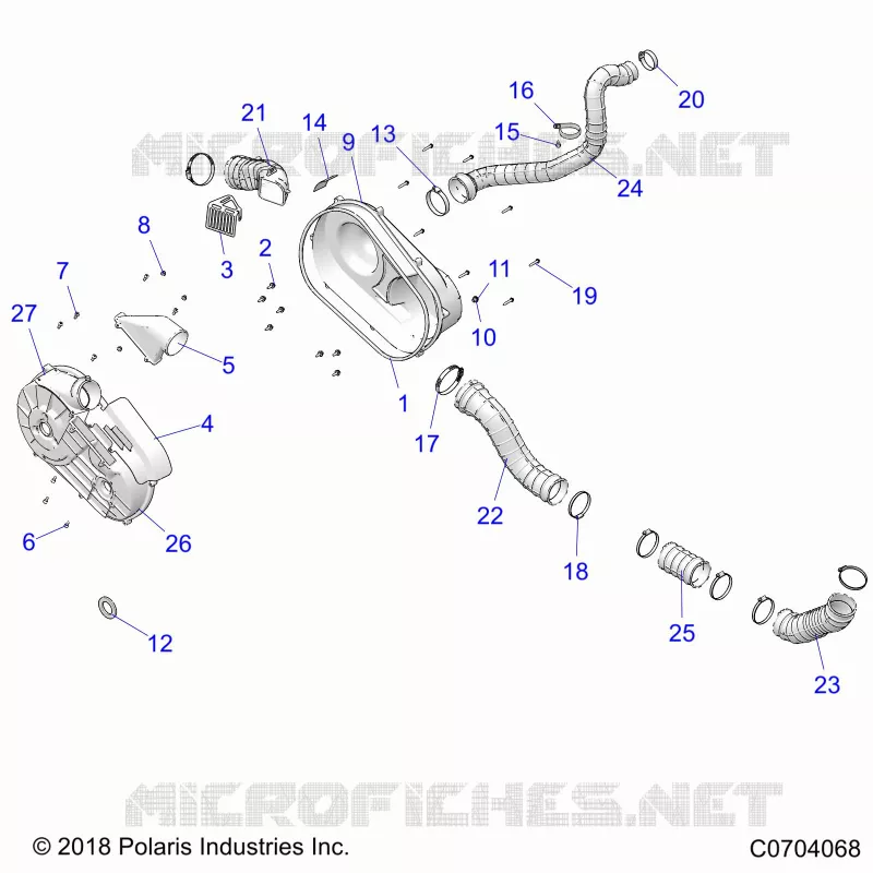 TREN, CLUTCH COVER AND DUCTING