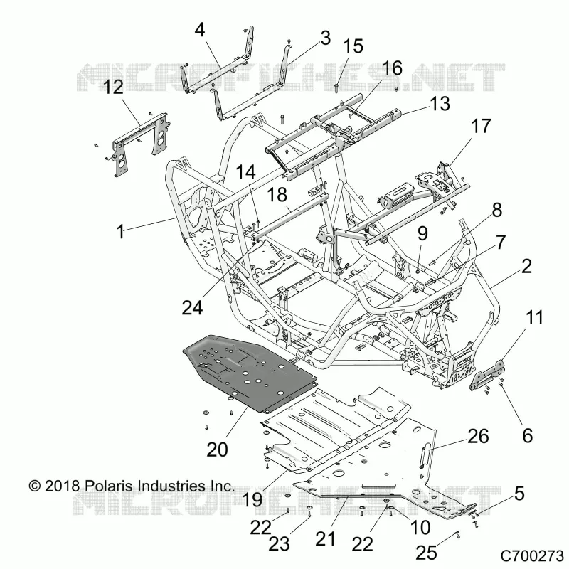 CHASSIS, MARCO PRINCIPAL AND SKID PLATES