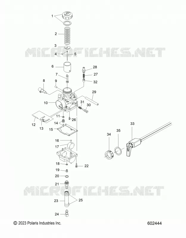 ENGINE, CARBURADOR AND CHOKE