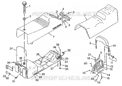 ASIENTO Y TANQUE DE GAS 600 RMK 0980958 and EUROPEAN 600 RMK E980958 (4944634463A006)