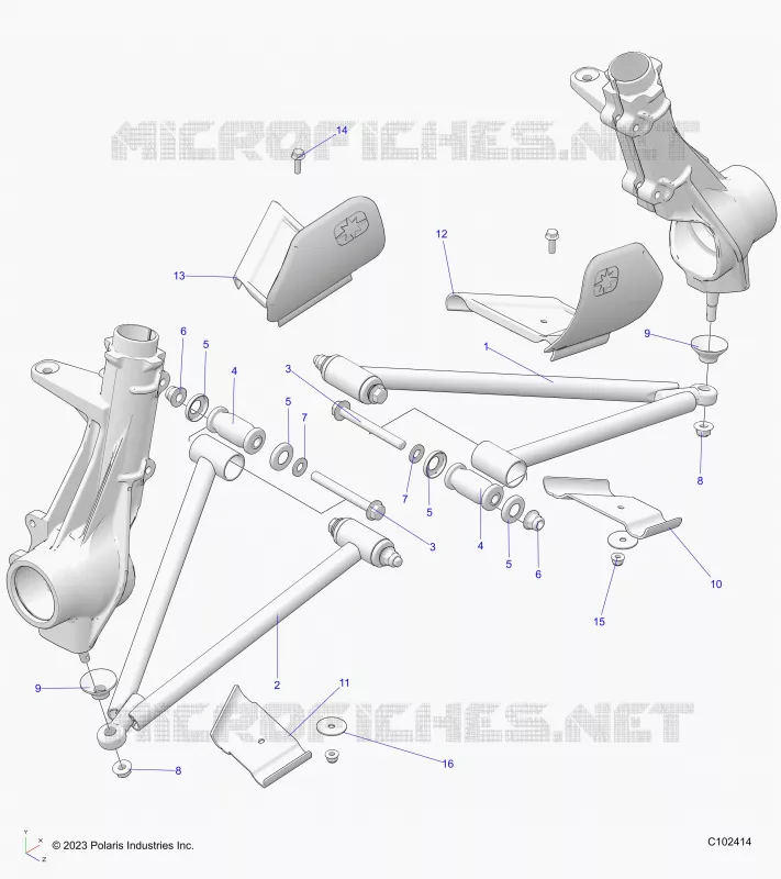 SUSPENSION, A-ARM AND PUNTAL MOUNTING