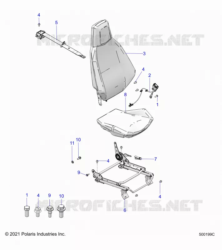 ASIENTO (DRIVER) AND SEAT BELT MOUNTING