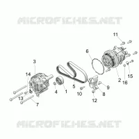 ENGINE, ALTERNADOR AND COMPRESSOR