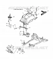 GASOLINA TANK AND CARBURADOR MOUNTING