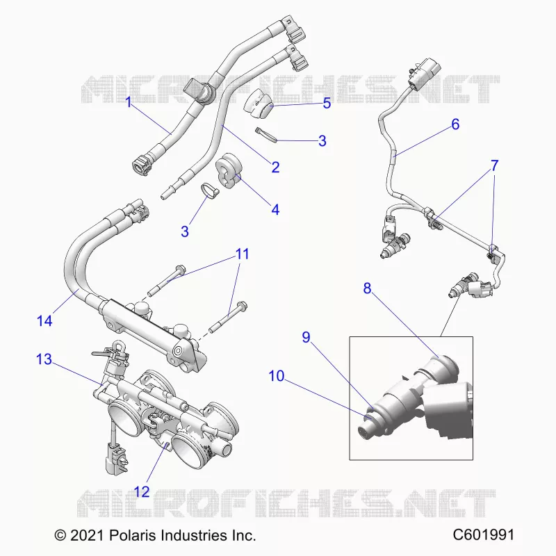 SISTEMA DE COMBUSTIBLE, RAIL, LINES AND THROTTLE BODY