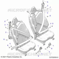 ASIENTO BELT MOUNTING, REAR, STANDARD -Z22R4E92AD/AJ (C0703030-5)