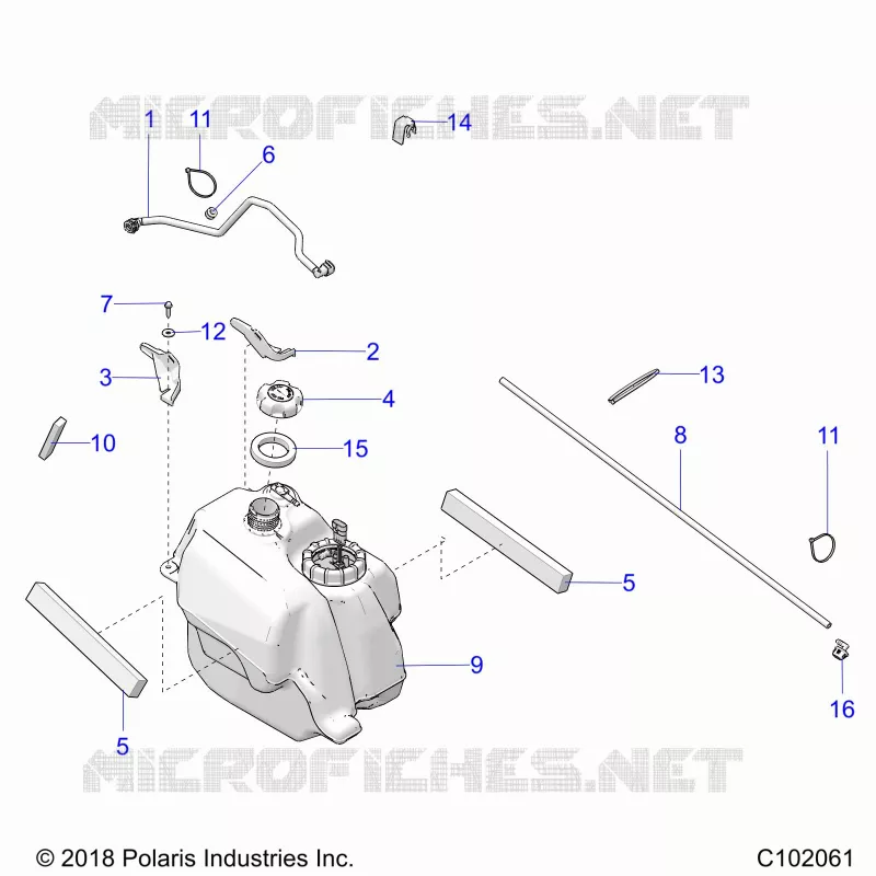 SISTEMA DE COMBUSTIBLE, FUEL TANK ASM.