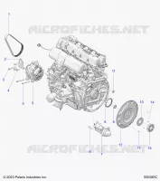ENGINE, ALTERNADOR, FLYWHEEL, AND STARTER