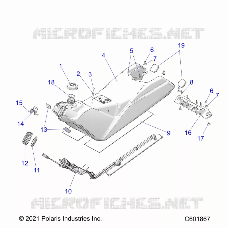 SISTEMA DE COMBUSTIBLE, FUEL TANK ASM.