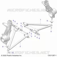 SUSPENSION, A-ARM AND PUNTAL MOUNTING