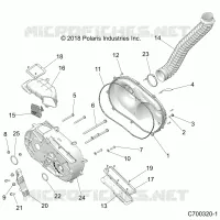 DRIVE TRAIN, TAPA DEL EMBRAGUE AND DUCTING