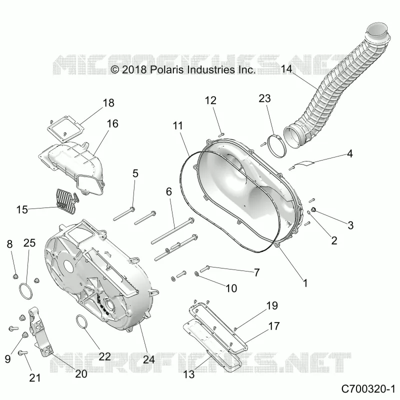 DRIVE TRAIN, TAPA DEL EMBRAGUE AND DUCTING