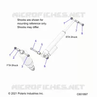 SUSPENSION, MONTAJE DE DESCARGA, REAR SUSP.