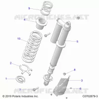 SUSPENSION, REAR MONTAJE DE DESCARGA, STANDARD/PREMIUM