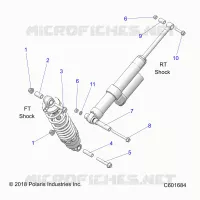 SUSPENSION, MONTAJE DE DESCARGA, REAR SUSP.