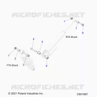 SUSPENSION, MONTAJE DE DESCARGA, REAR SUSP.