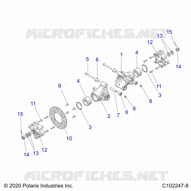 SUSPENSION TRASERA HUBS, CARRIER AND BRAKE DISC