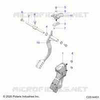CONTROLS, FOOT CONTROLS AUTO- T23AAFGB/HB/PGD/HD/RGB/HB ALL OPCIONES  (C0514451)