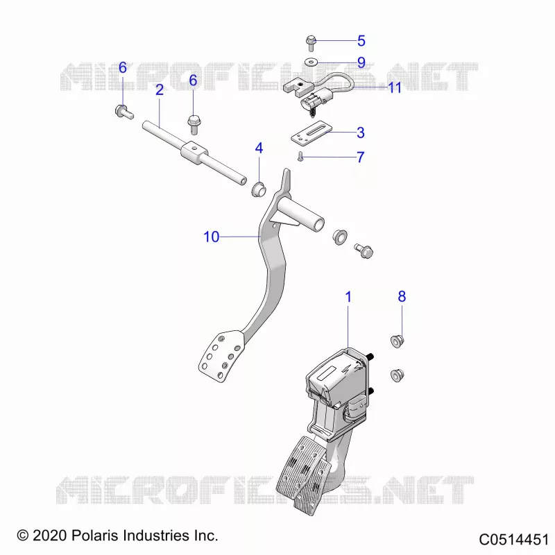 CONTROLS, FOOT CONTROLS AUTO- T23AAFGB/HB/PGD/HD/RGB/HB ALL OPCIONES  (C0514451)