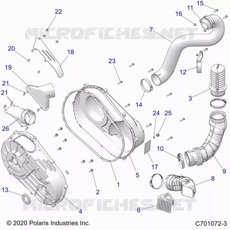 TREN, CLUTCH COVER AND DUCTING