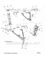 SUSPENSION, CONTROL ARMS, CHOQUE MNTG, AND SPINDLE