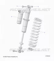 SUSPENSION, REAR MONTAJE DE DESCARGA