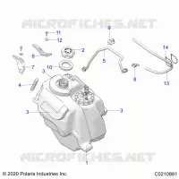 SISTEMA DE COMBUSTIBLE, FUEL TANK ASM.